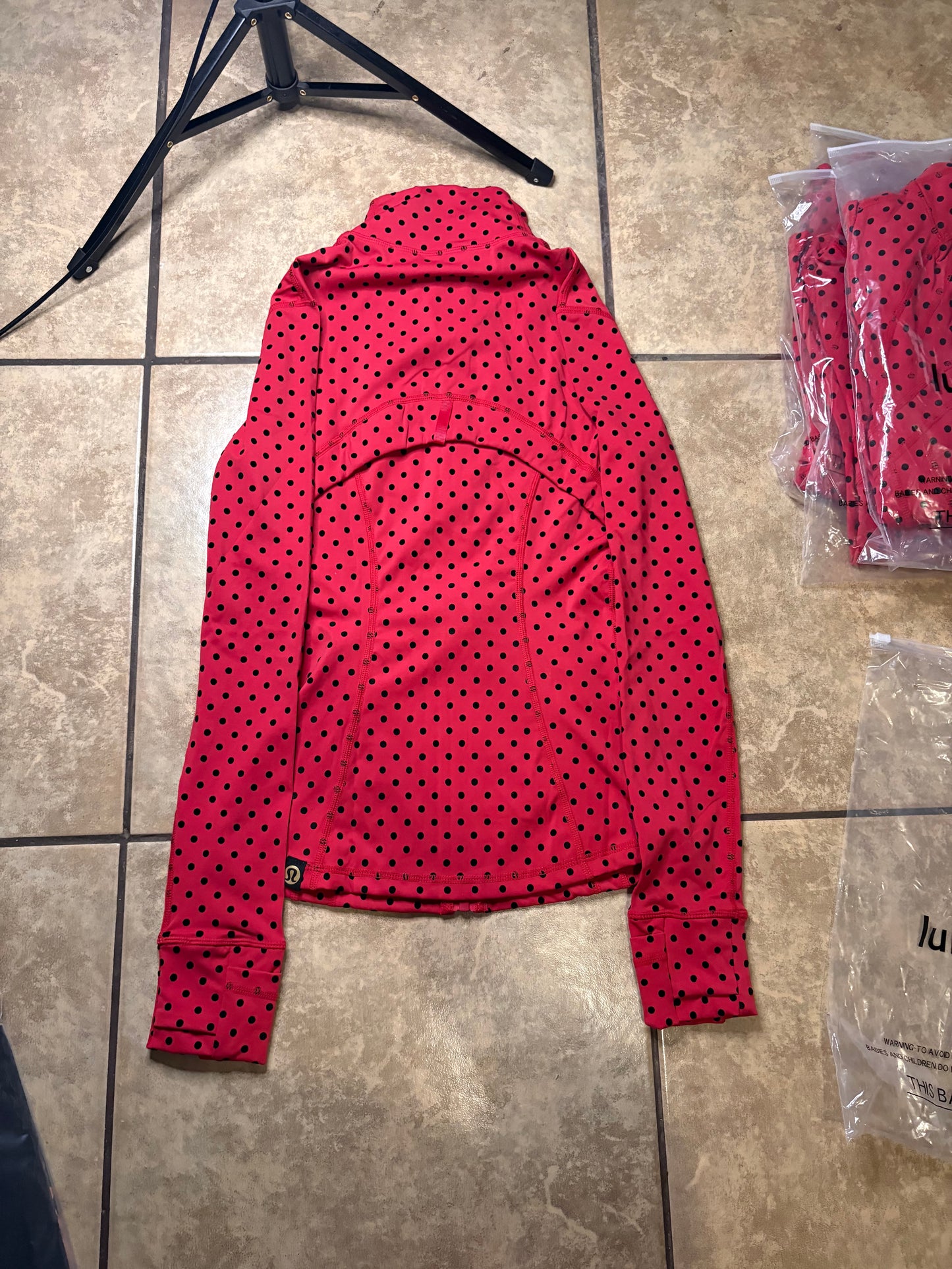 Red Define Jacket Polka Dot