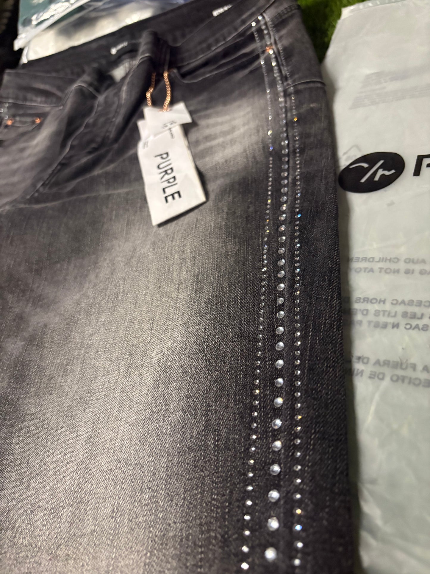 PURPLE skinny jeans flared