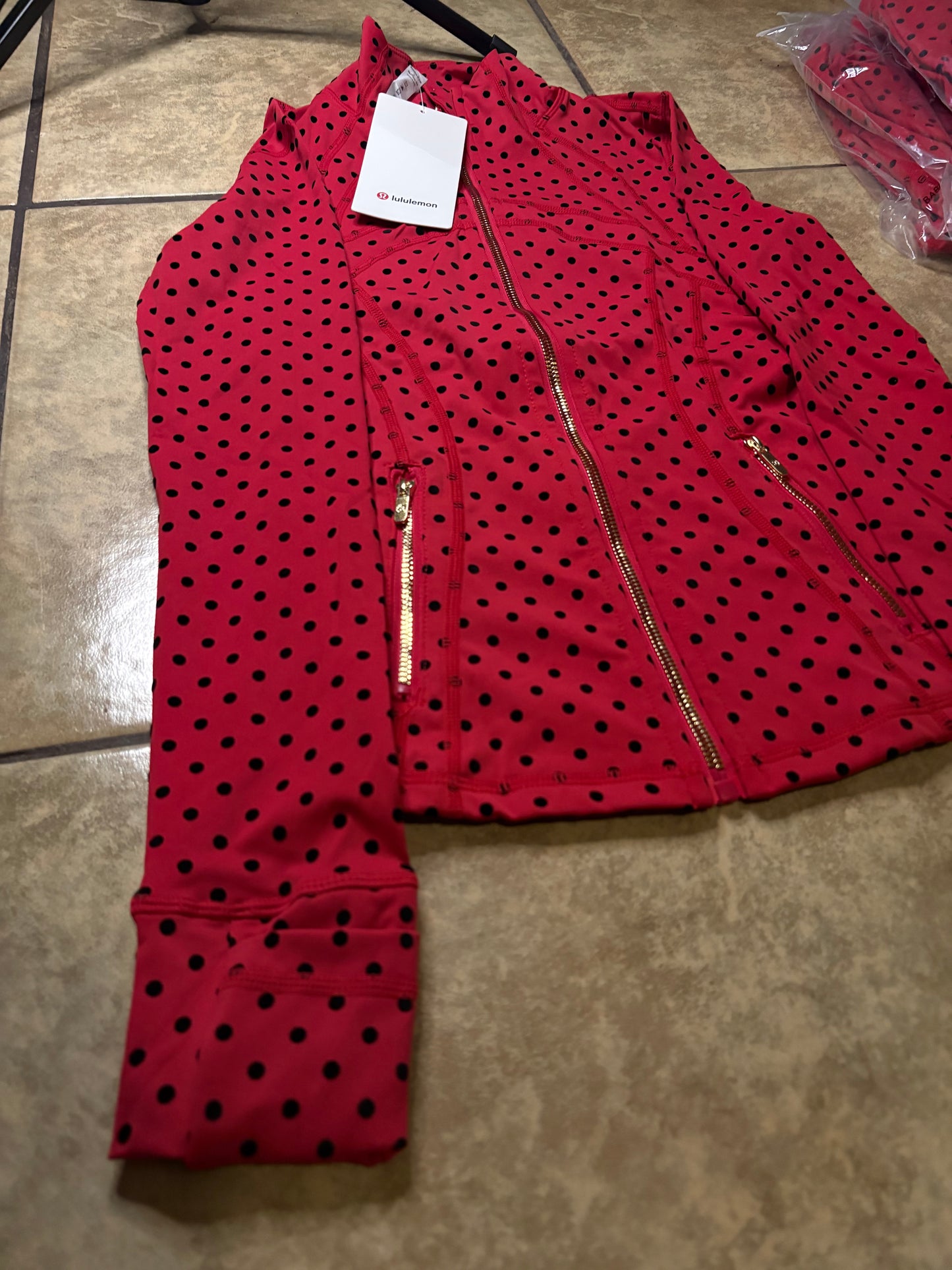 Red Define Jacket Polka Dot