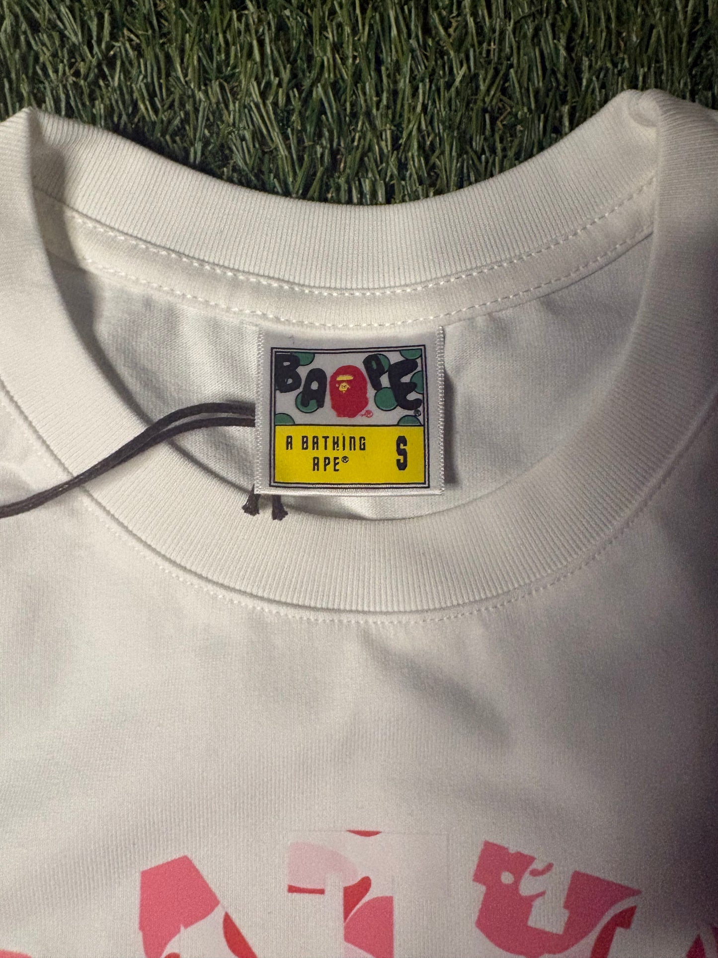 BAPE White Graphic T-Shirt (S)