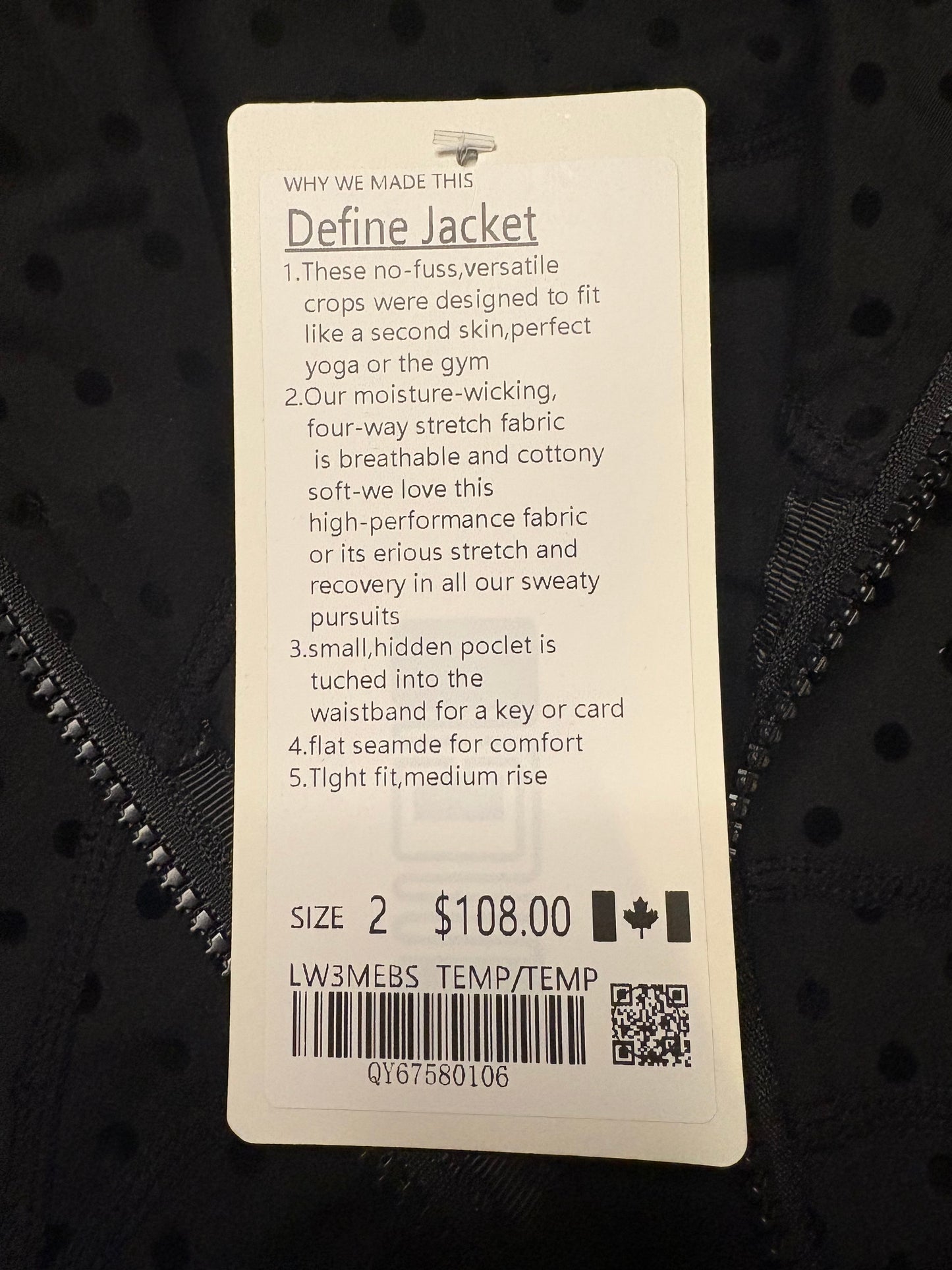 Black Define Jacket Polka Dot