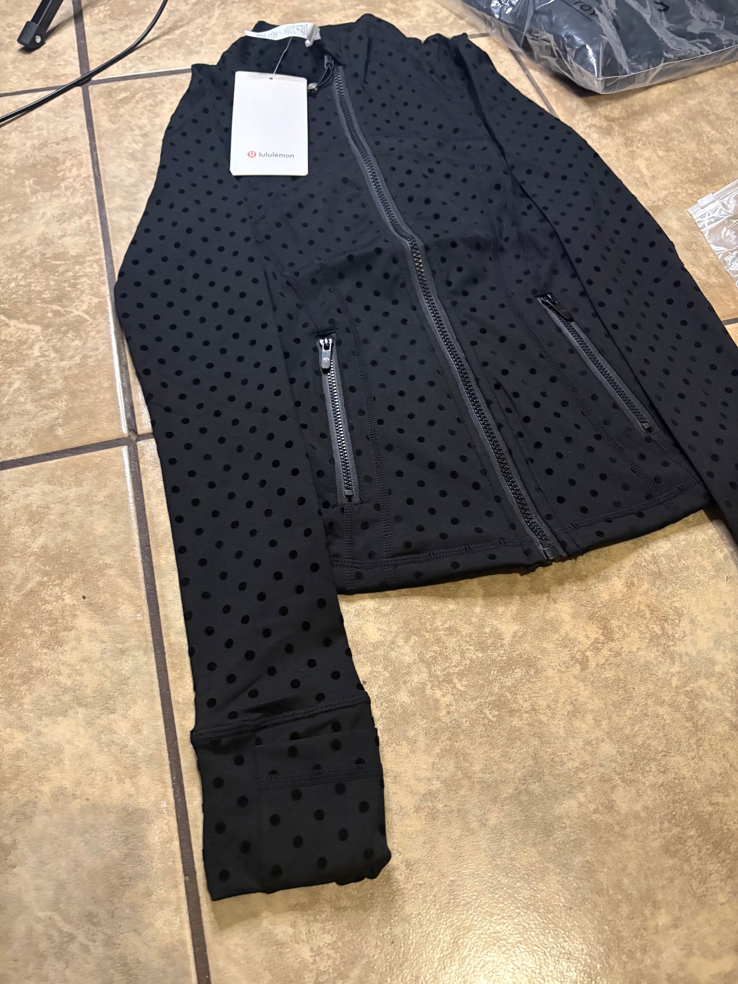 Black Define Jacket Polka Dot