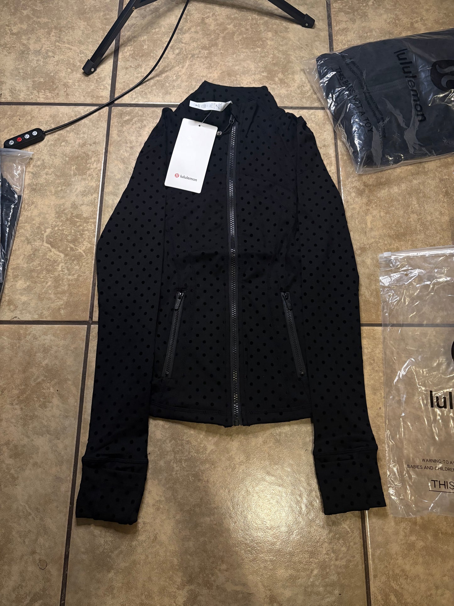 Black Define Jacket Polka Dot
