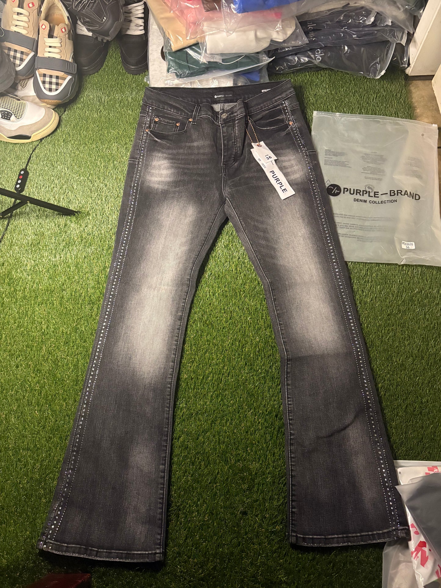 PURPLE skinny jeans flared